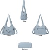 image:imageAngel Kiss Womens Shoulder Bag Vegan Leather Hobo Purses and Handbags Satchel Tote Bags for Women with Adjustable StrapLight Blue