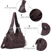 image:imageAngel Kiss Womens Shoulder Bag Vegan Leather Hobo Purses and Handbags Satchel Tote Bags for Women with Adjustable StrapWine