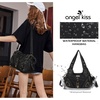 image:imageAngelkiss Hobo Purses and handbags for Women Satchel Handbag Women Purses Large Daily Shoulder Bags801black