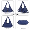 image:imageAngelkiss Hobo Purses and handbags for Women Satchel Handbag Women Purses Large Daily Shoulder Bags801blue