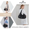 image:imageAngelkiss Hobo Purses and handbags for Women Satchel Handbag Women Purses Large Daily Shoulder BagsBlack