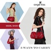 image:imageAngelkiss Hobo Purses and handbags for Women Satchel Handbag Women Purses Large Daily Shoulder BagsRed