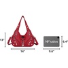 image:imageAngelkiss Hobo Purses and handbags for Women Satchel Handbag Women Purses Large Daily Shoulder BagsRed