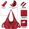 image:imageAngelkiss Hobo Purses and handbags for Women Satchel Handbag Women Purses Large Daily Shoulder BagsRed