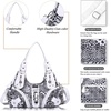 image:imageAngelkiss Hobo Purses and handbags for Women Satchel Handbag Women Purses Large Daily Shoulder BagsWhiteleopard