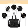 image:imageAngelkiss Purses Handbags for Women PU Tote Satchel Bags for Women Pockets Shoulder Bags1black