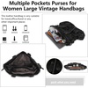 image:imageAngelkiss Purses Handbags for Women PU Tote Satchel Bags for Women Pockets Shoulder Bags1black