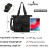 image:imageAngelkiss Purses Handbags for Women PU Tote Satchel Bags for Women Pockets Shoulder Bags1black