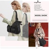 image:imageAngelkiss Purses Handbags for Women PU Tote Satchel Bags for Women Pockets Shoulder Bags1black
