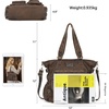 image:imageAngelkiss Purses Handbags for Women PU Tote Satchel Bags for Women Pockets Shoulder Bags1brown