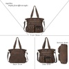 image:imageAngelkiss Purses Handbags for Women PU Tote Satchel Bags for Women Pockets Shoulder Bags1brown