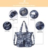 image:imageAngelkiss Purses Handbags for Women PU Tote Satchel Bags for Women Pockets Shoulder Bags3blue