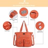 image:imageAngelkiss Purses Handbags for Women PU Tote Satchel Bags for Women Pockets Shoulder BagsAorange