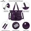 image:imageAngelkiss Purses Handbags for Women PU Tote Satchel Bags for Women Pockets Shoulder BagsApurple