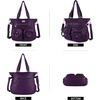 image:imageAngelkiss Purses Handbags for Women PU Tote Satchel Bags for Women Pockets Shoulder BagsApurple