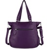 image:imageAngelkiss Purses Handbags for Women PU Tote Satchel Bags for Women Pockets Shoulder BagsApurple