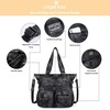 image:imageAngelkiss Purses Handbags for Women PU Tote Satchel Bags for Women Pockets Shoulder BagsBlack Grey