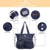 image:imageAngelkiss Purses Handbags for Women PU Tote Satchel Bags for Women Pockets Shoulder BagsBlue