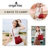 image:imageAngelkiss Purses Handbags for Women PU Tote Satchel Bags for Women Pockets Shoulder BagsRed