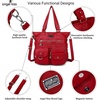 image:imageAngelkiss Purses Handbags for Women PU Tote Satchel Bags for Women Pockets Shoulder BagsRed