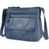 image:imageAngelkiss Small Womens Crossbody Bag Leather Shoulder Purse for Women Hobo Bag with Adjustable Shoulder Strap1blue