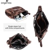 image:imageAngelkiss Small Womens Crossbody Bag Leather Shoulder Purse for Women Hobo Bag with Adjustable Shoulder Strap7brown