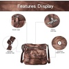 image:imageAngelkiss Small Womens Crossbody Bag Leather Shoulder Purse for Women Hobo Bag with Adjustable Shoulder Strap7brown