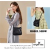 image:imageAngelkiss Small Womens Crossbody Bag Leather Shoulder Purse for Women Hobo Bag with Adjustable Shoulder StrapBlack