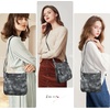 image:imageAngelkiss Small Womens Crossbody Bag Leather Shoulder Purse for Women Hobo Bag with Adjustable Shoulder StrapBlackGrey
