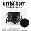 image:imageAngelkiss Small Womens Crossbody Bag Leather Shoulder Purse for Women Hobo Bag with Adjustable Shoulder StrapBlackPurple