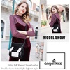 image:imageAngelkiss Small Womens Crossbody Bag Leather Shoulder Purse for Women Hobo Bag with Adjustable Shoulder StrapBlackWhite