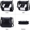 image:imageAngelkiss Small Womens Crossbody Bag Leather Shoulder Purse for Women Hobo Bag with Adjustable Shoulder StrapBlackWhite