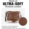 image:imageAngelkiss Small Womens Crossbody Bag Leather Shoulder Purse for Women Hobo Bag with Adjustable Shoulder StrapBrown