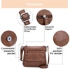 image:imageAngelkiss Small Womens Crossbody Bag Leather Shoulder Purse for Women Hobo Bag with Adjustable Shoulder StrapBrown