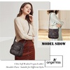 image:imageAngelkiss Small Womens Crossbody Bag Leather Shoulder Purse for Women Hobo Bag with Adjustable Shoulder StrapCoffee