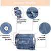 image:imageAngelkiss Small Womens Crossbody Bag Leather Shoulder Purse for Women Hobo Bag with Adjustable Shoulder StrapLake Blue