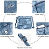 image:imageAngelkiss Small Womens Crossbody Bag Leather Shoulder Purse for Women Hobo Bag with Adjustable Shoulder StrapLake Blue