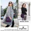image:imageAngelkiss Small Womens Crossbody Bag Leather Shoulder Purse for Women Hobo Bag with Adjustable Shoulder StrapPurple