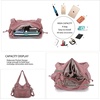 image:imagePurses and Handbags Women Fashion Tote Bag Shoulder Bags Top Handle Satchel Purses Washed Synthetic Leather Handbag11dpink