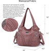 image:imagePurses and Handbags Women Fashion Tote Bag Shoulder Bags Top Handle Satchel Purses Washed Synthetic Leather Handbag11dpink