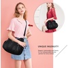 image:imagePurses and Handbags Women Fashion Tote Bag Shoulder Bags Top Handle Satchel Purses Washed Synthetic Leather Handbag12black