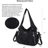 image:imagePurses and Handbags Women Fashion Tote Bag Shoulder Bags Top Handle Satchel Purses Washed Synthetic Leather Handbag12black