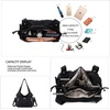 image:imagePurses and Handbags Women Fashion Tote Bag Shoulder Bags Top Handle Satchel Purses Washed Synthetic Leather Handbag12black