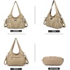 image:imagePurses and Handbags Women Fashion Tote Bag Shoulder Bags Top Handle Satchel Purses Washed Synthetic Leather Handbag1apricot