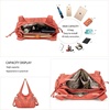 image:imagePurses and Handbags Women Fashion Tote Bag Shoulder Bags Top Handle Satchel Purses Washed Synthetic Leather Handbag1coral