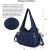 image:imagePurses and Handbags Women Fashion Tote Bag Shoulder Bags Top Handle Satchel Purses Washed Synthetic Leather Handbag1dblue