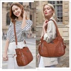 image:imagePurses and Handbags Women Fashion Tote Bag Shoulder Bags Top Handle Satchel Purses Washed Synthetic Leather Handbag1dbrown