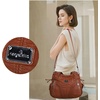 image:imagePurses and Handbags Women Fashion Tote Bag Shoulder Bags Top Handle Satchel Purses Washed Synthetic Leather Handbag1dbrown