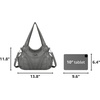 image:imagePurses and Handbags Women Fashion Tote Bag Shoulder Bags Top Handle Satchel Purses Washed Synthetic Leather Handbag1dgreyb