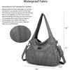 image:imagePurses and Handbags Women Fashion Tote Bag Shoulder Bags Top Handle Satchel Purses Washed Synthetic Leather Handbag1dgreyb
